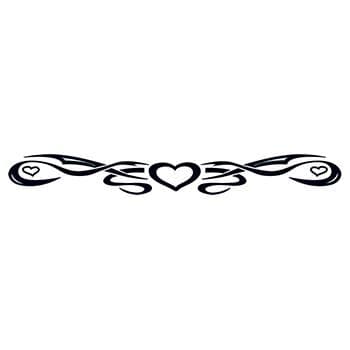 Tribal Heart Band Temporary Tattoo