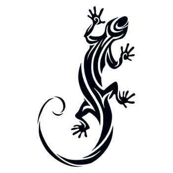 Tribal Lizard Temporary Tattoo