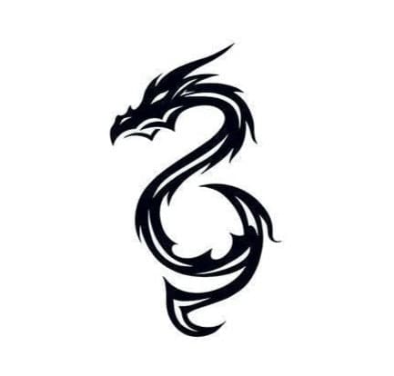Black Dragon Temporary Tattoo