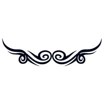 Tribal Symmetry Lower Back Temporary Tattoo
