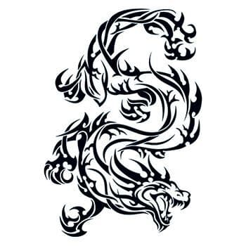 Tribal Traditional Dragon Temporary Tattoo