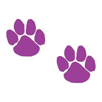 Two Purple Paws Temporary Tattoo