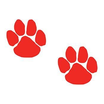 Two Red Paws Temporary Tattoo