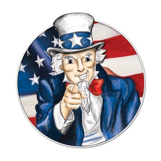 Uncle Sam Patriotic Temporary Tattoo