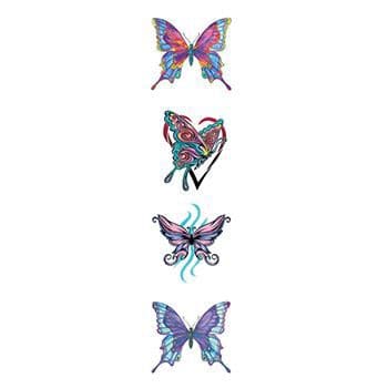 Various Butterflies Temporary Tattoo Set