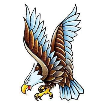 Vintage Eagle Temporary Tattoo