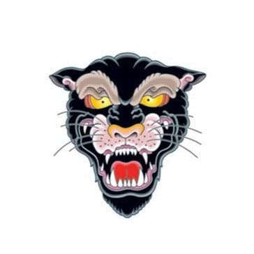 Vintage Panther Temporary Tattoo