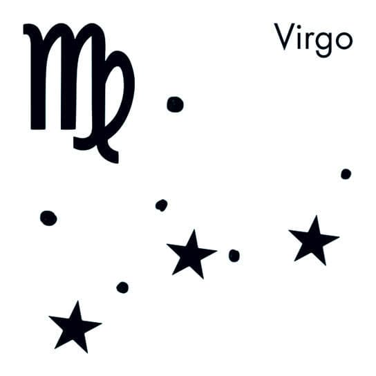 Virgo Astrological Temporary Tattoo