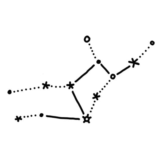 Virgo Constellation Temporary Tattoo