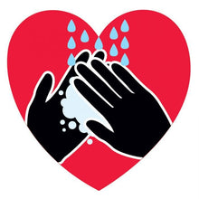 Heart Wash Your Hands Temporary Tattoo