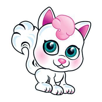 White Cat Temporary Tattoo