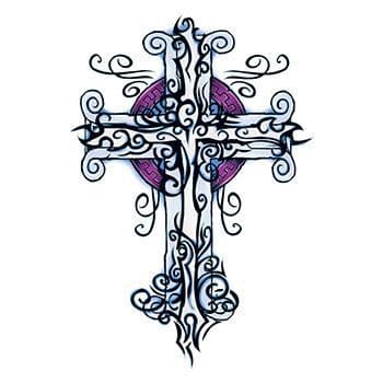 Wicked Midnight Cross Temporary Tattoo