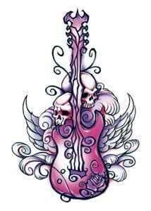 Wicked Midnight Rocker Temporary Tattoo