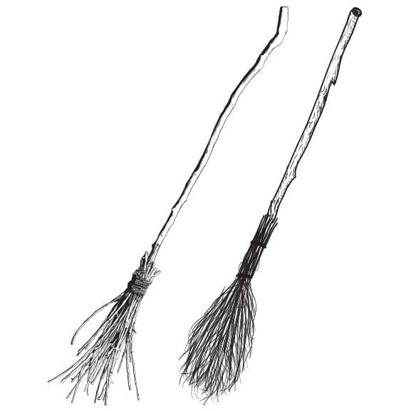 Witches Brooms Temporary Tattoo Temporary Tattoos
