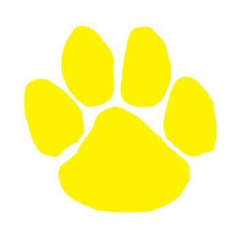 Yellow Paw Print Temporary Tattoo