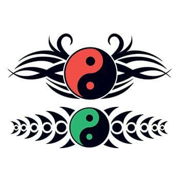 Yin Yang Symbol Temporary Tattoo
