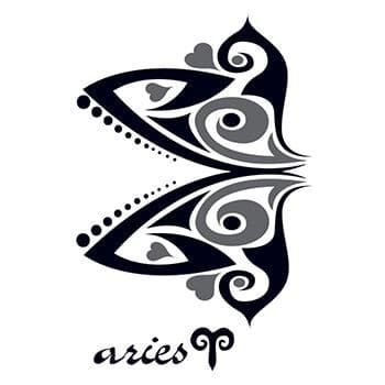 Zodiac: Aries Design Temporary Tattoo