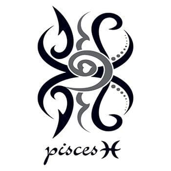 Zodiac: Pisces Design Temporary Tattoo